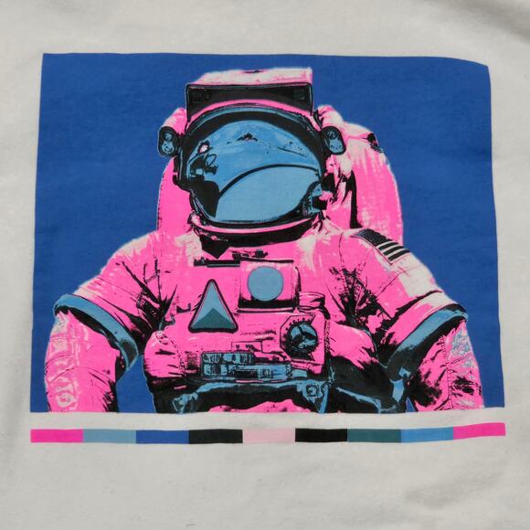 NASA Hyper Space Life Group Astronaut Graphic Logo Kangaroo Pouch Sweater Hoodie - Picture 2 of 11